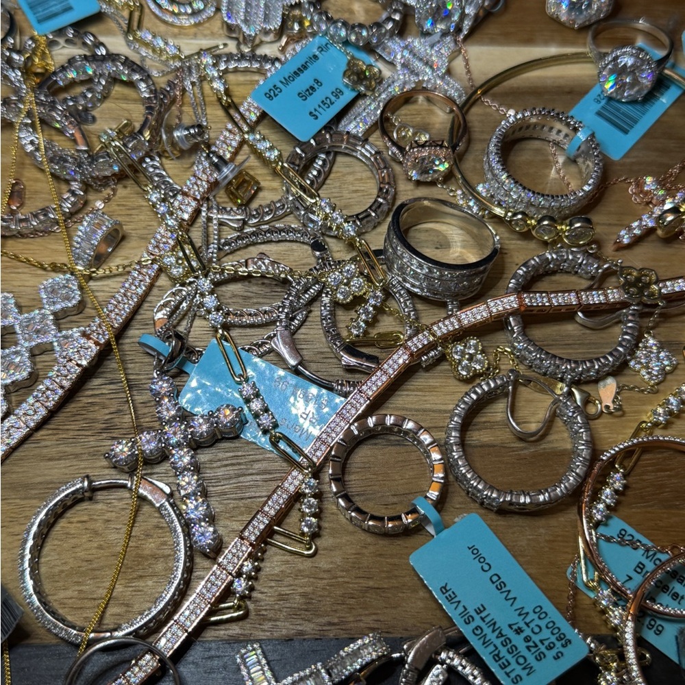 ✨ $350+ Sterling Silver Moissanite Jewelry Mystery Bundle | 4 Pieces ✨